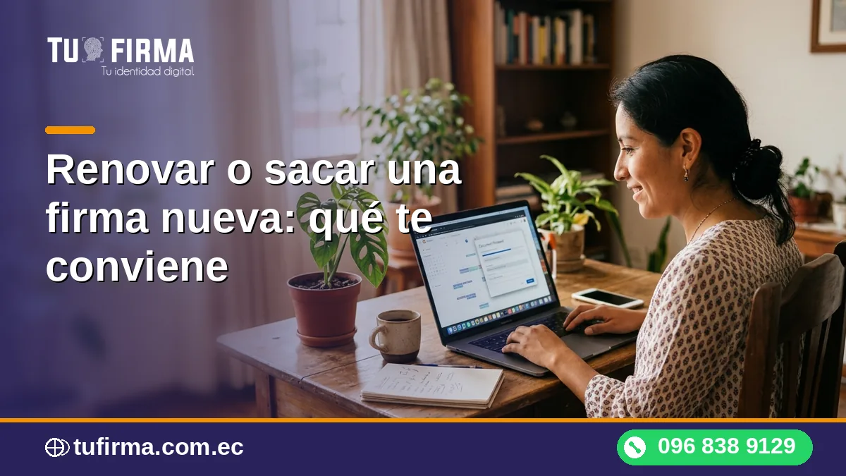 Renovar o sacar una firma nueva: qué te conviene