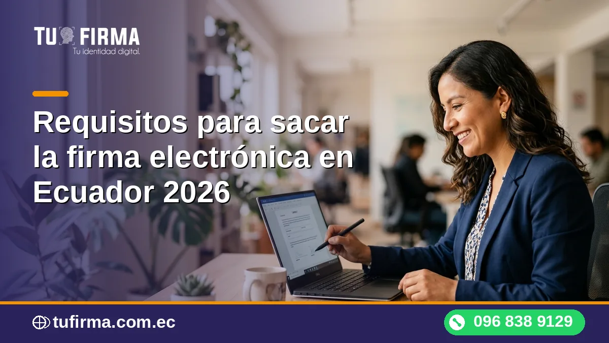 Requisitos para sacar la firma electrónica en Ecuador 2026