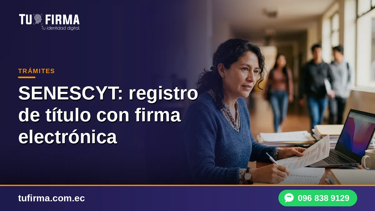 SENESCYT: registro de título con firma electrónica