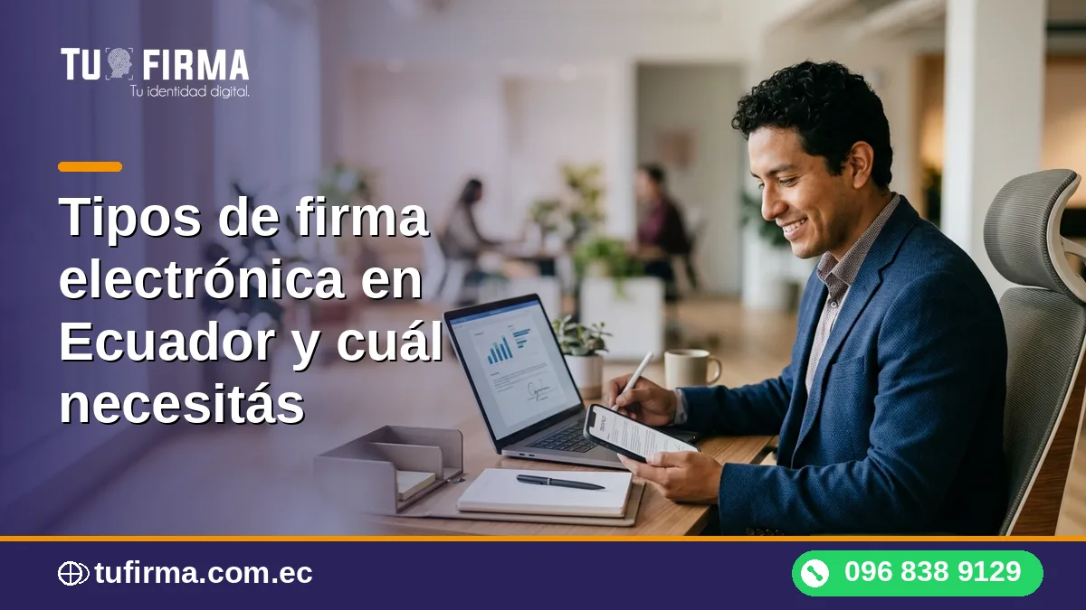 Tipos de firma electrónica en Ecuador y cuál necesitas