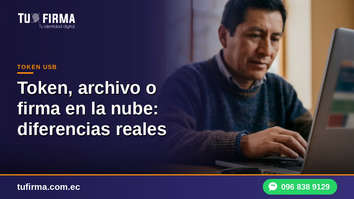 Token, archivo o firma en la nube: diferencias reales